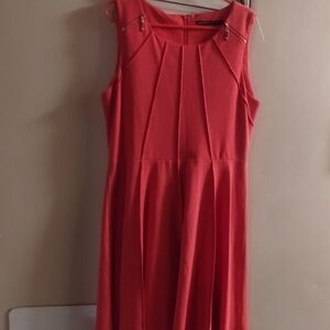 Elegant Red Sleeveless Dress